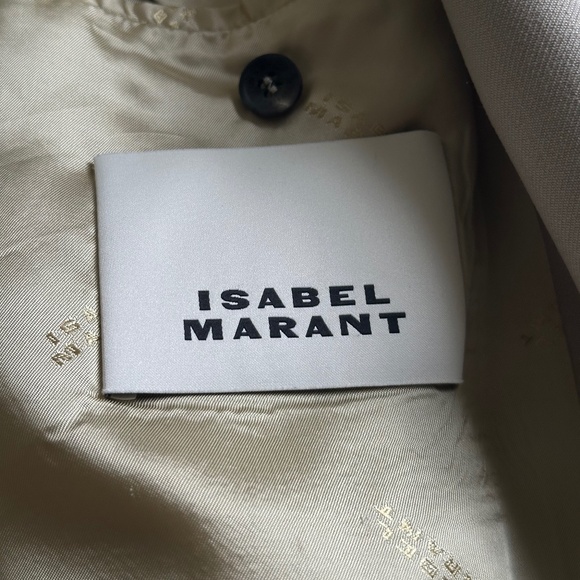 Isabel Marant Jepson Virgin Wool Cotton Trench Coat Size S - Picture 5 of 9